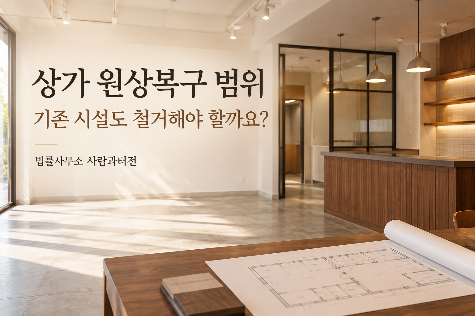 상가 원상복구와 기존 시설 철거 범위를 안내하는 사람과터전 대표이미지